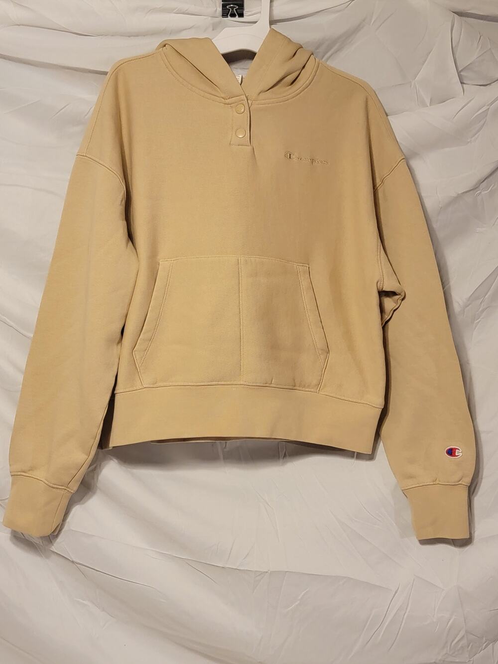 Champion Snap Pullover Irish Cream Sz M